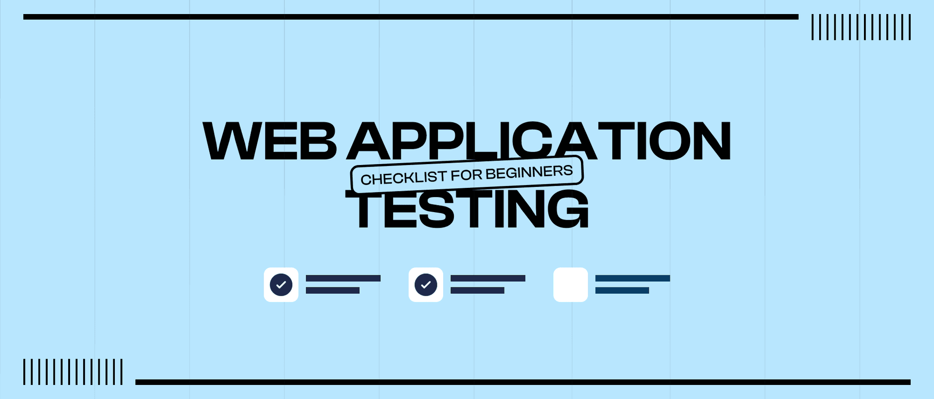 Web Application Testing Checklist for Beginners Cover